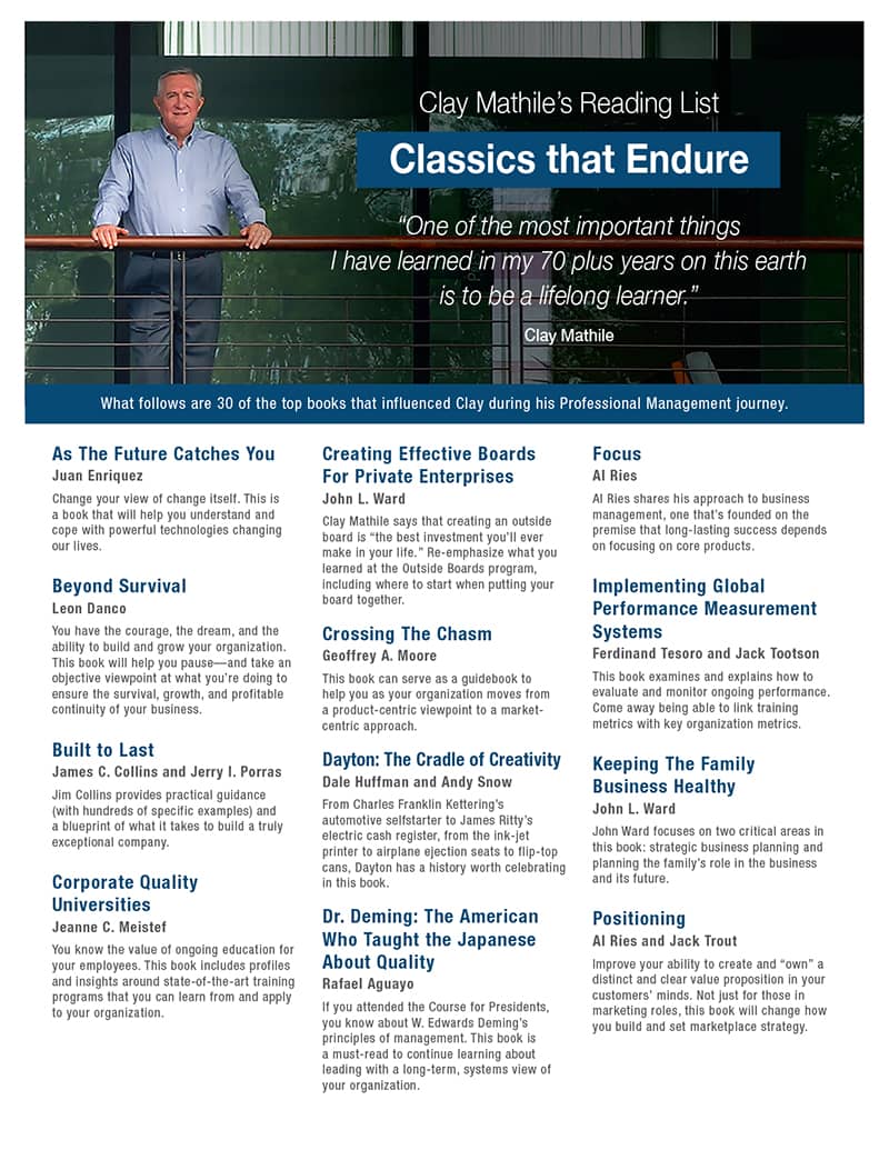 Clay Mathile Reading List | Aileron